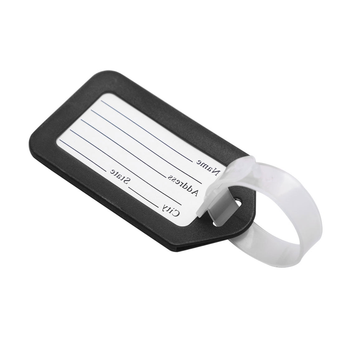 Unique Bargains 10 Pcs Hard Plastic Suitcase Travel Name Message Luggage Tags