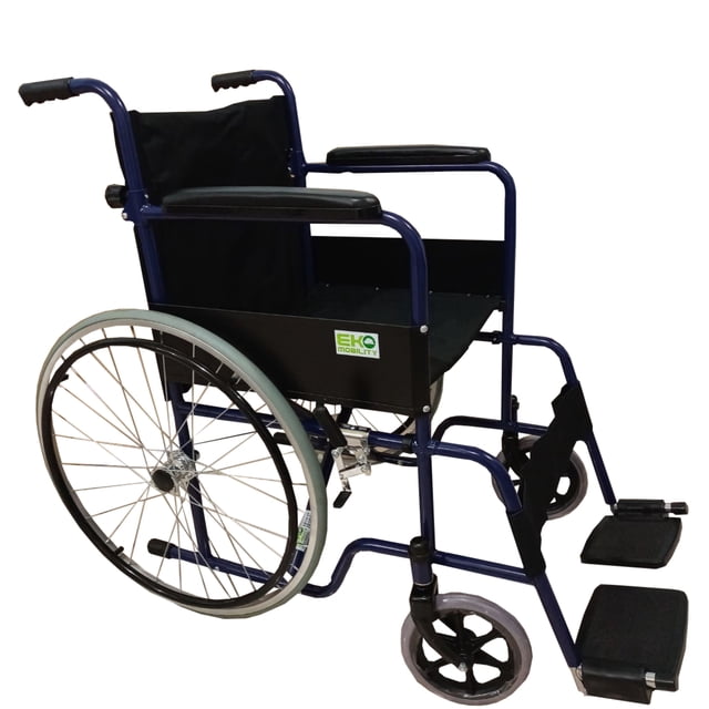 Silla De Ruedas Eko Mobility 18 pulgadas Descansapies Removibles Azul