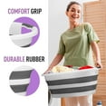 thumbnail image 5 of Superio Collapsible Laundry Basket Holder 4-Pack, Clothing Storage, Picnic Collapsible Bin, 50 L Laundry Tub Space-Saving Laundry Accessories, Grey Plastic Laundry Basket, 5 of 9
