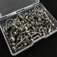 thumbnail image 3 of Juland - Juego de 85 piercings para el cuerpo, acero quirúrgico, ombligo, lengua, ceja, pezón, labio, nariz, tapones, medidores, 3 of 5