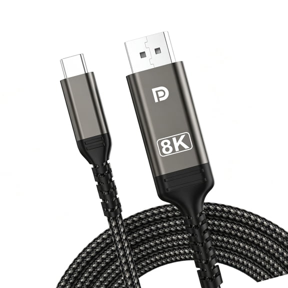 DisplayPort1.4 Cable with USB C Input, 2K 240 Hz and 1080P 240 Hz Support for Compatible Source Devices and DisplayPort Displays