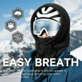 thumbnail image 6 of OZERO Balaclava Face Mask: Winter Polar Fleece Hood Ski Mask for Men Women, Convertible Balaclava Face Cover Hat Cap Scarf, 6 of 7