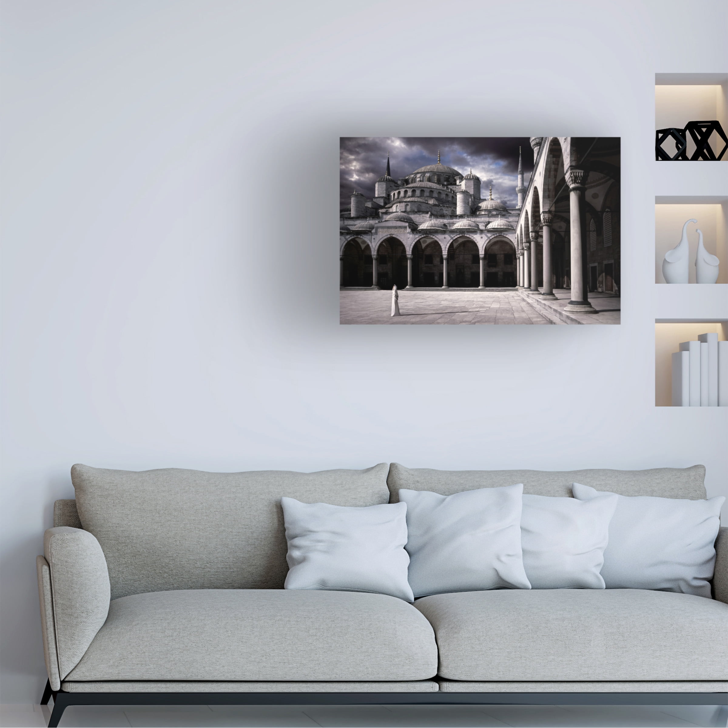 Daniel Murphy 'Lady And The Mosque' Canvas Art