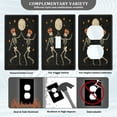 thumbnail image 3 of Yayeee Blank Wall Plate Cover 1-Gang 4.5"x2.7" Home Unused Decorative Outlet, Black Halloween Dancing, 3 of 7