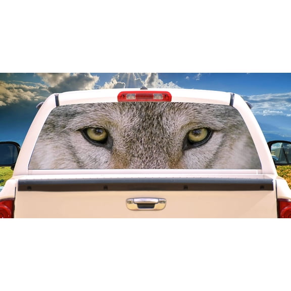 WOLF EYES Rear Window Graphic p/u truck film view thru vinyl
