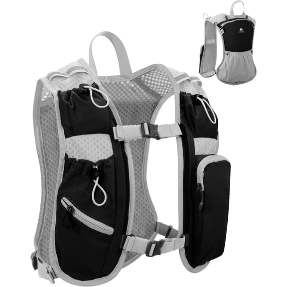 Running Vest for Women and Men, Hydration Running Backpack, Runners Vest, Hydration Vest, with Front Phone Holder, Adjustable Chest and  Strap