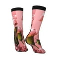 thumbnail image 3 of Goofa Delicate Pink Carnations A Printed Men's Crew Socks, Soft Durable Breathable Moisture-Wicking with Odor Control Cotton socks, 3 of 9