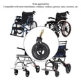 thumbnail image 4 of Front Wheelchair Wheel 7 Inch Solid Wheelchair Front Caster 360 Degree PU Wheel Hub Universal Rollator Wheel with Shock Absorption Spring, 4 of 4