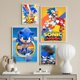 thumbnail image 4 of Póster de la película clásica Supersonic-S-Sonic The Hedgehog, pegatinas para el salón, dormitorio, entrada, cafetería, decoración artística, pintura, 4 of 5