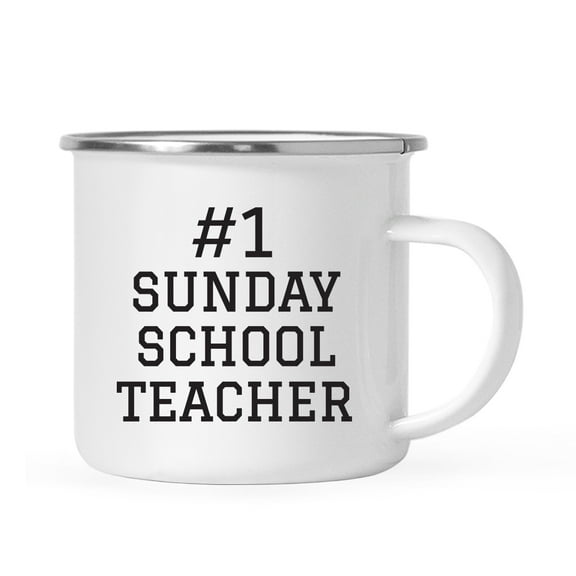 Koyal Wholesale Stainless Steel Campfire Coffee Mug, #1 Sunday School Teacher, 1-Pack
