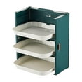 thumbnail image 4 of Multifunctional Vegetable Preparation Rack Punch Free Kitchen Sundries Rack Holder Hot Pot Dish Stacking Storage Shelf Removable Side Dishes White, 4 of 6