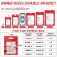 thumbnail image 2 of CCOCC 100 Pcs Resealable Mylar Bags with Zipper And Frosted Clear Window Smell Proof Packaging Bags Foil Pouch Zipper Bag for Food Self Sealing Storage Supplies(Red,2.75×3.93), 2 of 7