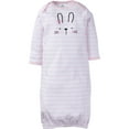 thumbnail image 2 of Gerber Baby Girls Lap Shoulder Gowns with Mitten Cuffs, 4-Pack, Preemie-0/6M, 2 of 6