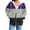 Womens Clothing Purple, variant on Womens Zip Up Sweatshirts, Hoodies for Women Fall Fashion Loose Fit Color Patchwork Athletic Drawstring Hooded Long Sleeve Pullover with Pockets S-2XL