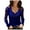 Blue, variant on Womens Shirts Tshirts Long Sleeve Womens Workout Tops Fall Fashion Lace Hot Drilling Solid Color Pullover Cute Tee Shirts M