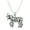 Necklace, variant on Zebra Pendant Necklace Earring Rhinestone Crystal Rhodium Plated 17 Inch Snake Chain E0752