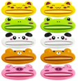 thumbnail image 1 of Dispensador De Exprimidor De Tubo De Pasta De Dientes, Paquete De 10 Clips De Pasta De Dientes De Plástico De Animales De Dibujos Animados Para Baño-Panda, Cerdo, Rana. Afortunado Sencillez, 1 of 5