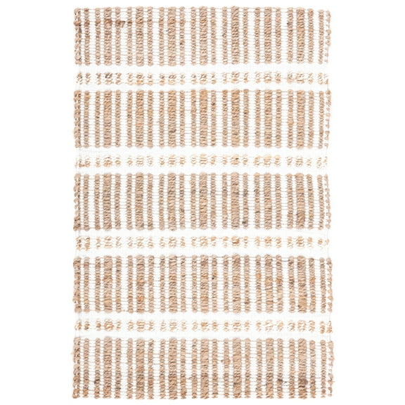 SAFAVIEH Natural Fiber Kostadin Striped Area Rug, Ivory/Natural, 3' x 5'