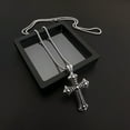 thumbnail image 2 of Leander High-End Titanium Steel Necklace Men's Cross Pendant Hip Hop Stainless Steel Sweater Chain Necklace, 2 of 6