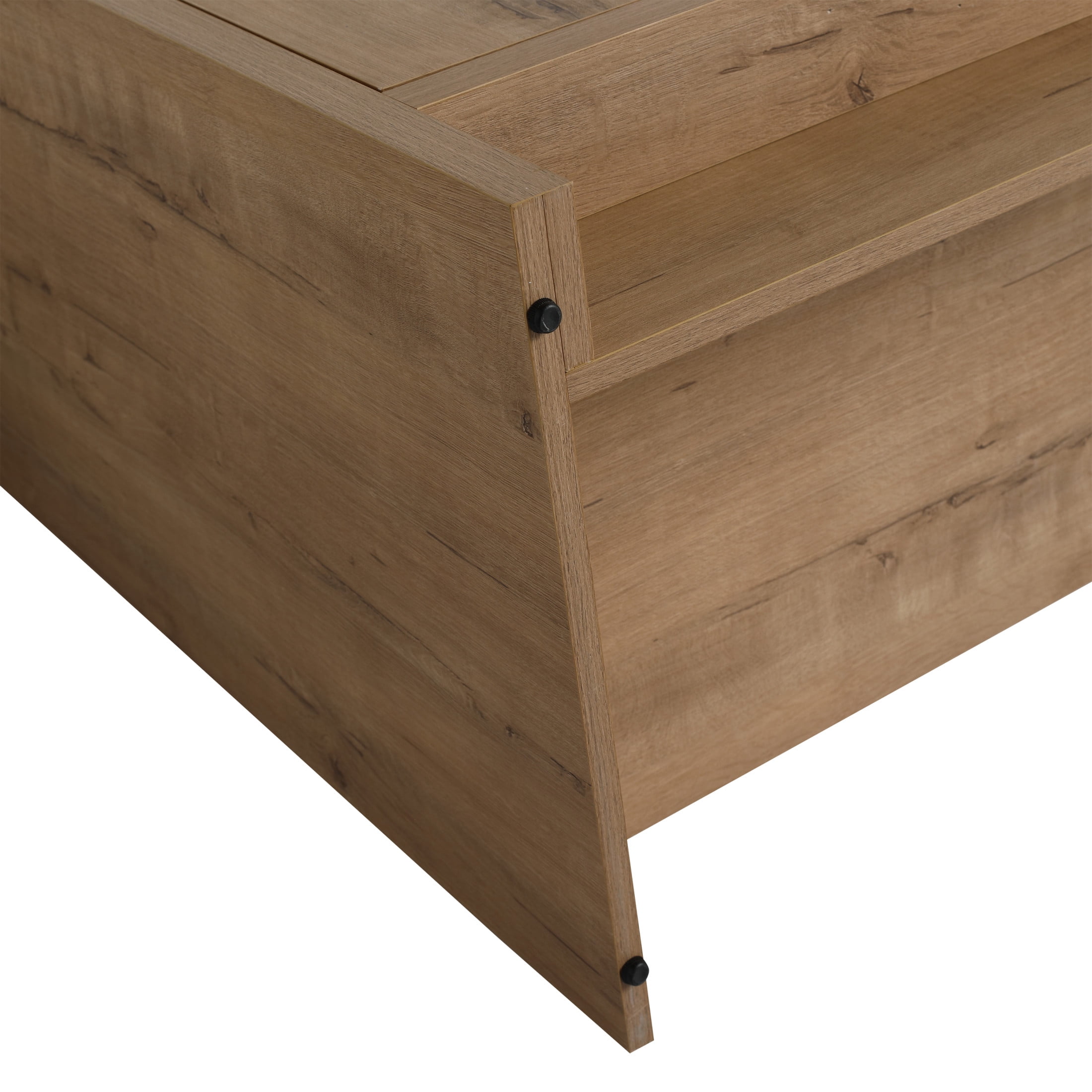 Noble House 30" Freestanding Bathroom Vanity, White Ceramic Sink, Soft-Close Doors, Adjustable Shelf, Imitative Oak