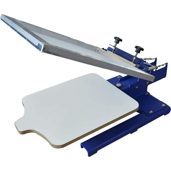 INTBUYING Single Color Screen Printing Equipment Frame 11TX Incline 30 Degree Machine Press
