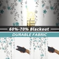 thumbnail image 4 of DriftAway Isabella Faux Silk Embroidered Window Curtain Embroidered Crafted Flower Lined with Thermal Fabric 2 Panels 63"L x 50"W, 4 of 9