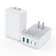 thumbnail image 1 of Cargador de pared USB C Qwinjwin, 40 W, 4 puertos, plegable, carga rápida, 1 of 8