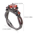 thumbnail image 6 of LOLIPPYY Gothic Black Ring with Red - Retro Fashion Ring Vintage Punk Knuckle Accessories for Women Men Halloween Christmas Party Decor, 6 of 8
