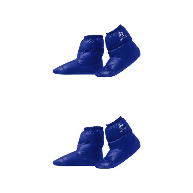 Toystoory Zapatillas de plumón de pato ultracálidas para acampar al aire libre Zapatos de calcetín Botas Botines Azul M Azul METRO 2Conjunto
