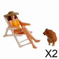 thumbnail image 1 of Figuras En Miniatura De Vacaciones En La Playa A Escala 1:64 (2x2x), Adornos Y Modelos Mini Pintados., 1 of 10