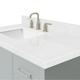 thumbnail image 5 of Ariel Cambridge 42 Inch Single Left Offset Rectangle Sink Bathroom Vanity With Carrara White Quartz Countertop 1.5 Edge In Grey, 5 of 10