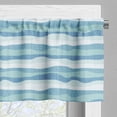 thumbnail image 3 of Ambesonne Abstract Window Valance, Horizontal and Sketchy, 54" X 18", Sea Blue Pale Slate Blue, 3 of 5