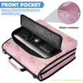 thumbnail image 6 of Zipper Binder with Shoulder Strap 2 inch 3 Ring Waterproof File Folder Organizer Bag 500 Sheet Butterfly Knot Decoration, 6 of 8