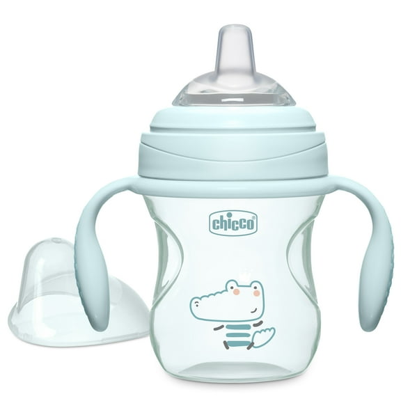 Chicco 7oz. Silicone Spout Transition Sippy Cup, 4m  - Sage, New
