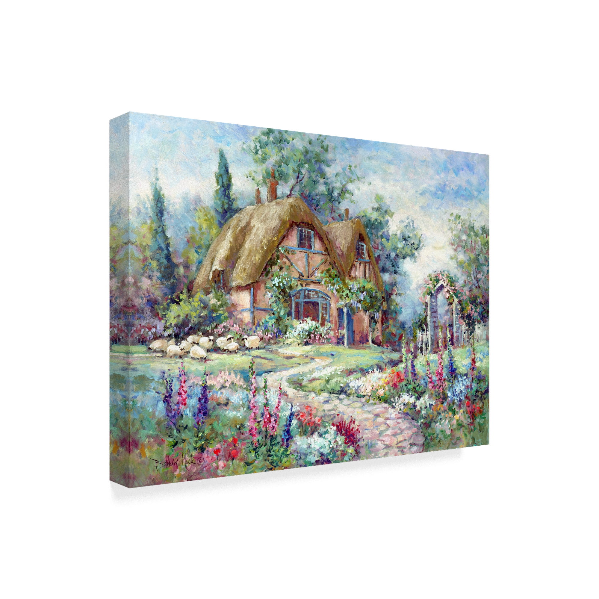 Trademark Fine Art 'Cottage At Byers Green' Canvas Art by Barbara Mock
