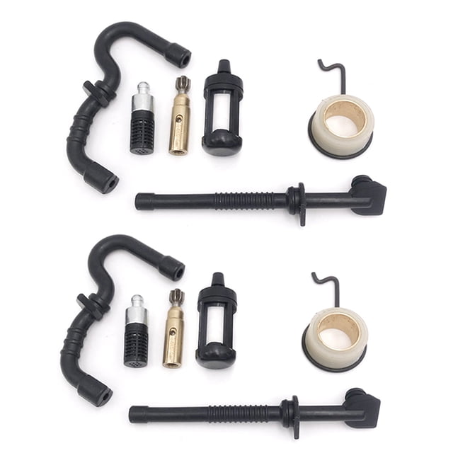 2X Bomba de Aceite Engranaje Helicoidal Kit de Manguera de Línea de Filtro de Aceite Combustible para MS 180 170 MS180 MS170 018 017 Piezas de Motosierra 11236407102