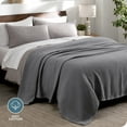 thumbnail image 3 of Bare Home Waffle Blanket - 100% Cotton - Lightweight & Breathable - Full/Queen, Gray, 3 of 8