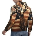 thumbnail image 6 of Balery Deer American Flag Vintage Pattern Mens Hoodie Kangaroo Pocket Hoodie Pullover Hooded Sweatshirt Ideal for Daily Wear Travel and Home-Medium, 6 of 7