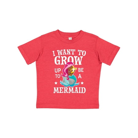

Inktastic I Want to Grow Up to Be a Mermaid Gift Toddler Toddler Girl T-Shirt