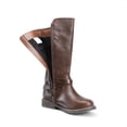thumbnail image 3 of Botas DREAM PAIRS para Niñas, Altas hasta la Rodilla, Color Marrón, Talla 11, 3 of 5