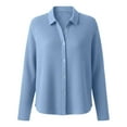 thumbnail image 5 of Lixiuxyad Womens Open Front Cardigan Button Down Knit Cardigan Sweater Open Front Long Sleeve Lapel Collar Casual Fall Winter Fashion Outerwear Coat,Blue, 5 of 5