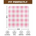 thumbnail image 7 of nqOlkjepod Pink Checkered Chair Covers Set of 6, Decorative Chair Back Cover, Pink White Buffalo Plaid Dining Room Chair Slipcovers Removable Chair Protectors Covers for Party Banquet, 7 of 7