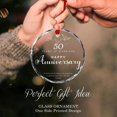 thumbnail image 2 of Fastpeace Adorno De Cristal Para 50 Aniversario De Boda, Elegante Decoración De Árbol De Navidad De Cristal Transparente Y Regalo De Recuerdo De Aniversario Dorado Para Padres, Abuelos O Parejas Que C, 2 of 5