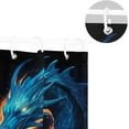 thumbnail image 5 of Coolnut Blue Dragon Shower Curtain Waterproof Fabric Shower Curtain 60" W x 72" H Shower Curtain Set with Hooks for Bathroom Decor, Machine Washable, 5 of 6