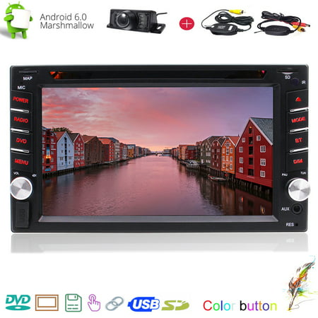 Android 6.0 Car Stereo Video Player for Universal Vehicles Quad Core Double din in Dash 800*480 Screen Autoradio Support GPS Navigation Bluetooth Mirrorlink WIFI 3G 4G USB SD OBD DAB FM/AM RDS