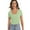 Light green, variant on Women's Scoop Neck Short Sleeve T Shirt Slim Fit Sexy Tops