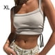 thumbnail image 4 of Jumpingount Tops cortos sexis para mujer, ropa de vendaje de cuello cuadrado sin mangas para senderismo y viaje, ropa deportiva de estilo informal, ropa para Prendas para la parte del cuerpo Blanco SG Jumpingount AP011581-04, 4 of 6