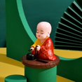 thumbnail image 3 of Monje de juguete con la cabeza que asiente con la cabeza No se requiere batería Juguete solar de columpio automático A Gloria Figura de baile muñeca, 3 of 9