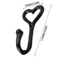 thumbnail image 2 of Retro Heart-Shaped Wrought Iron Hanger Hook - Vintage Decorative Coat Hook For Home, Dorm, Living Room, 2 of 4