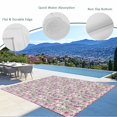 thumbnail image 3 of Vintage Pink Flower Outdoor Rug for Patio/Deck/Porch, Non-Slip Large Area Rug 5 x 7 Ft, Spring Floral Leaves Pastoral Birds Plants Indoor Outdoor Rugs Washable Area Rugs, Camping Rug Carpet Runner, 3 of 8